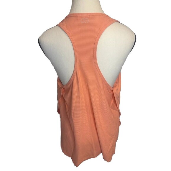 Women’s Calia ORANGE Striped Sleeveless Tank Top Sz L - Picture 4 of 6